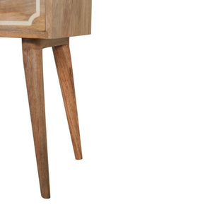 Nepal Bedside Table | Solid Mango Wood | Compact Bedroom Storage
