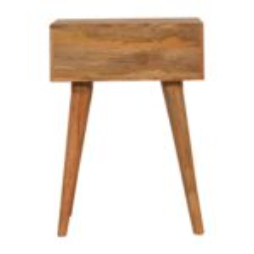 Nepal Bedside Table | Solid Mango Wood | Compact Bedroom Storage