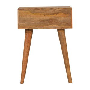 Nepal Bedside Table | Solid Mango Wood | Compact Bedroom Storage