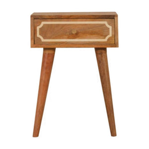 Nepal Bedside Table | Solid Mango Wood | Compact Bedroom Storage