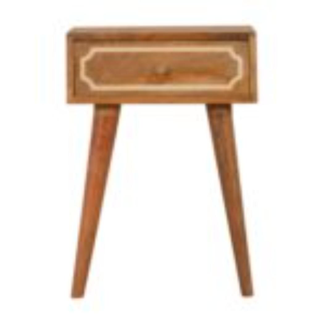 Nepal Bedside Table | Solid Mango Wood | Compact Bedroom Storage