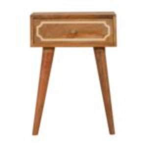 Nepal Bedside Table | Solid Mango Wood | Compact Bedroom Storage