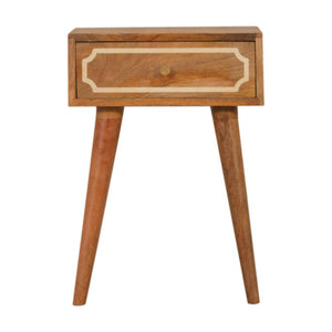 Nepal Bedside Table | Solid Mango Wood | Compact Bedroom Storage