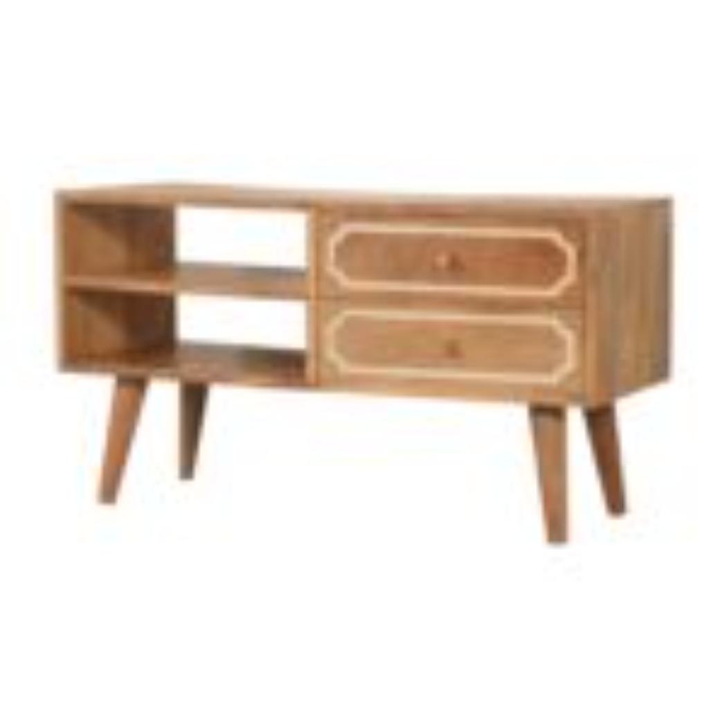 Nepal Media Unit | Solid Mango Wood | TV and Entertainment Storage