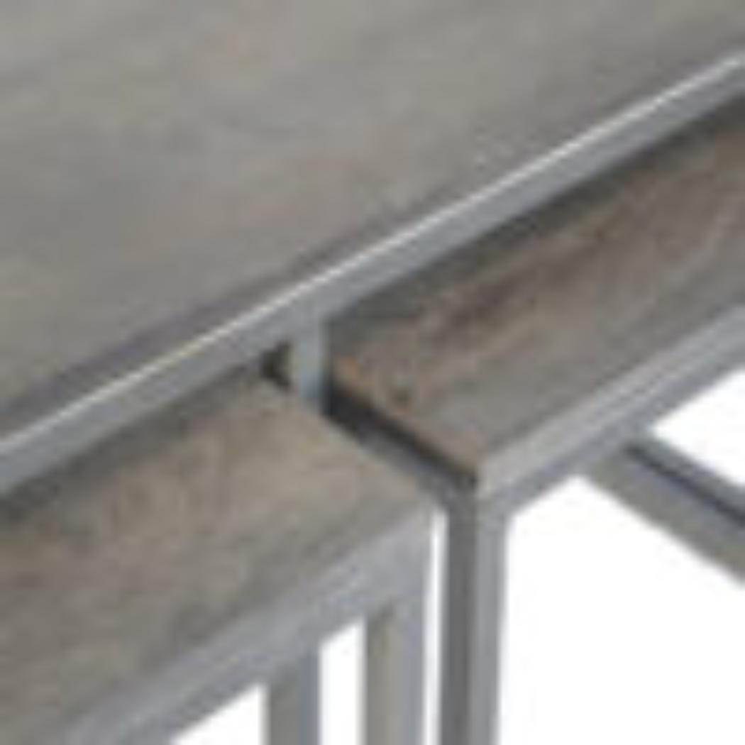 Nest of 3 Tables | Iron Base | Space-Saving Occasional Tables