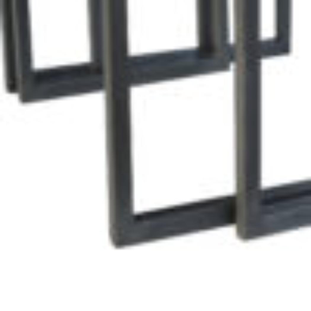 Nest of 3 Tables | Iron Base | Space-Saving Occasional Tables