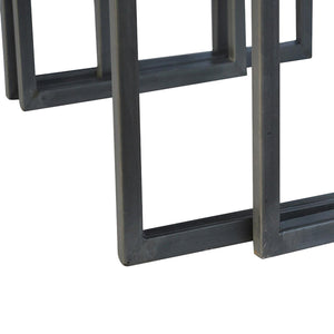 Nest of 3 Tables | Iron Base | Space-Saving Occasional Tables