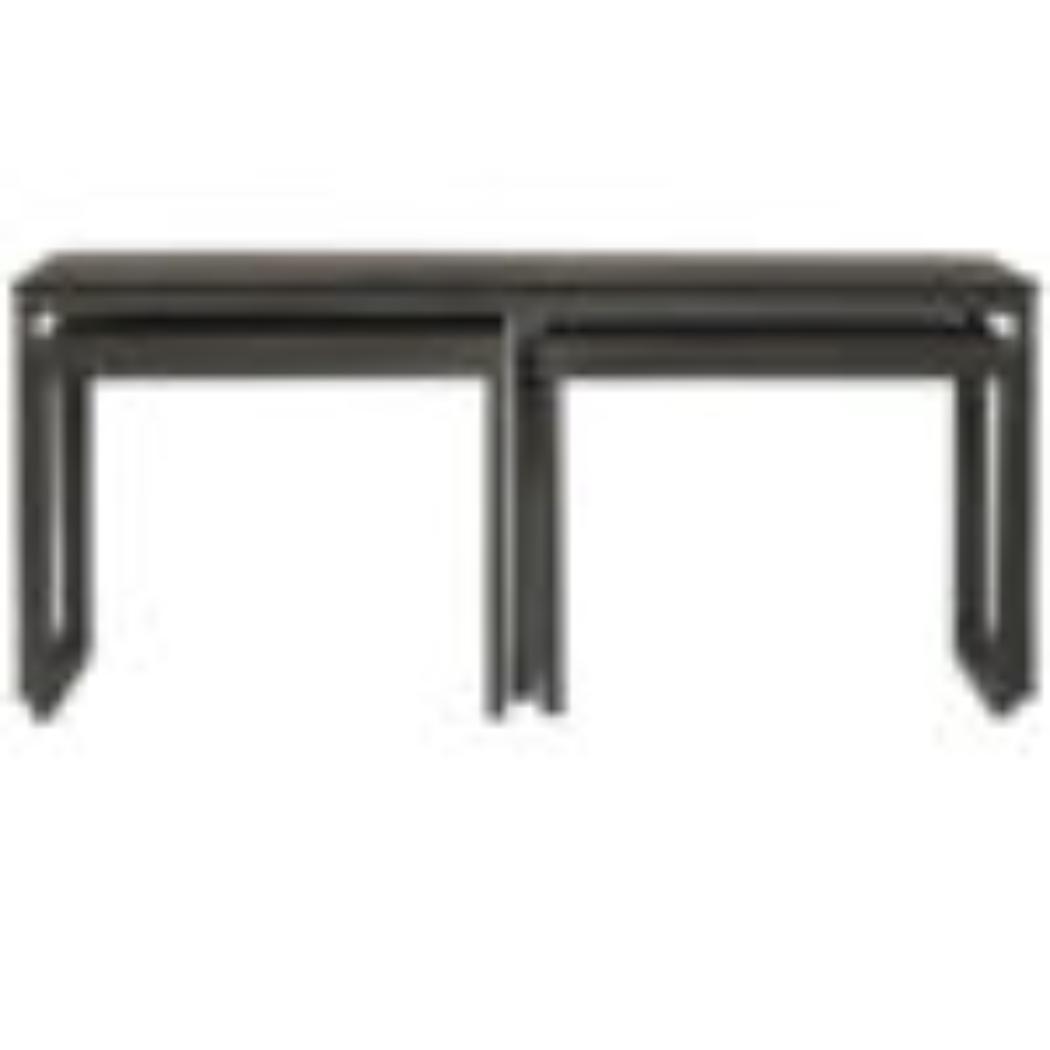 Nest of 3 Tables | Iron Base | Space-Saving Occasional Tables