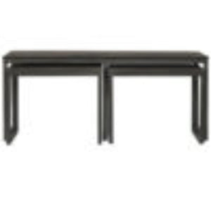 Nest of 3 Tables | Iron Base | Space-Saving Occasional Tables