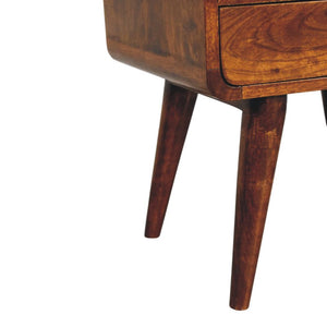 Newton Bedside Table | Solid Mango Wood | Chestnut Finish | 1 Drawer