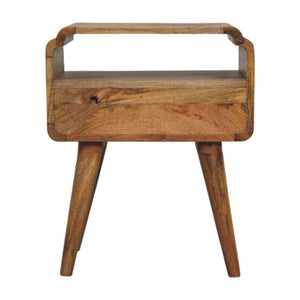 Newton Bedside Table | Solid Mango Wood | Oak-ish Finish | 1 Drawer