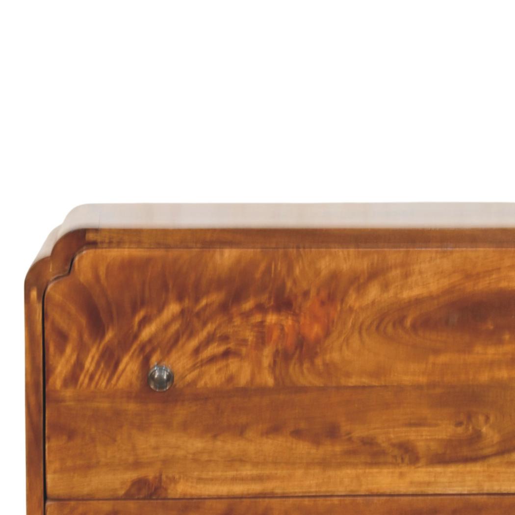 Newton Chest of Drawers | Solid Mango Wood | Chestnut Finish | 3 Drawers