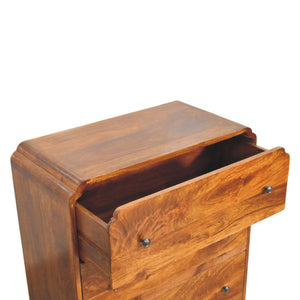 Newton Chest of Drawers | Solid Mango Wood | Chestnut Finish | 3 Drawers