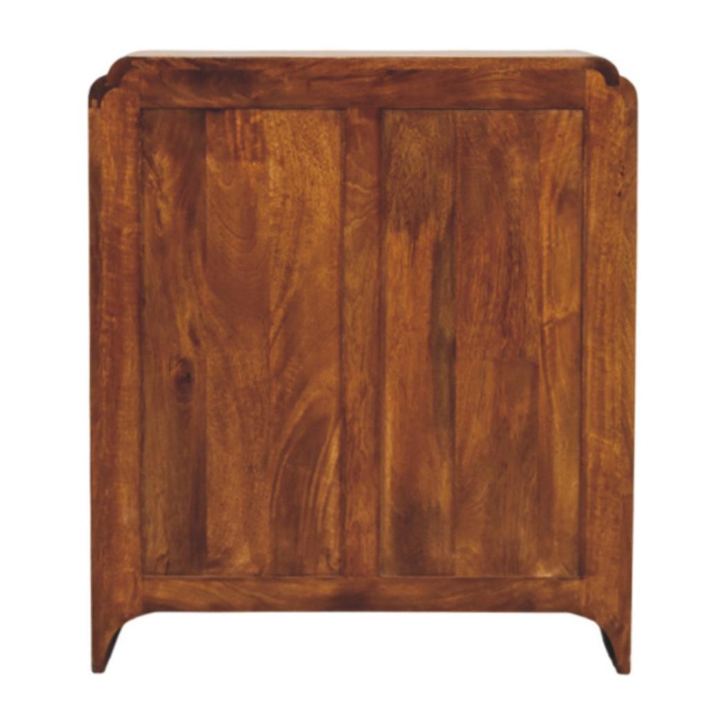 Newton Chest of Drawers | Solid Mango Wood | Chestnut Finish | 3 Drawers