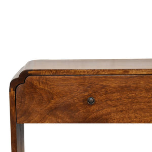 Newton Console Table | Solid Mango Wood | Chestnut Finish | 2 Drawers & Lower Shelf