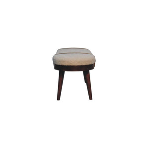 Nordholm Boucle Bench | Textured Upholstery | Solid Wood Frame