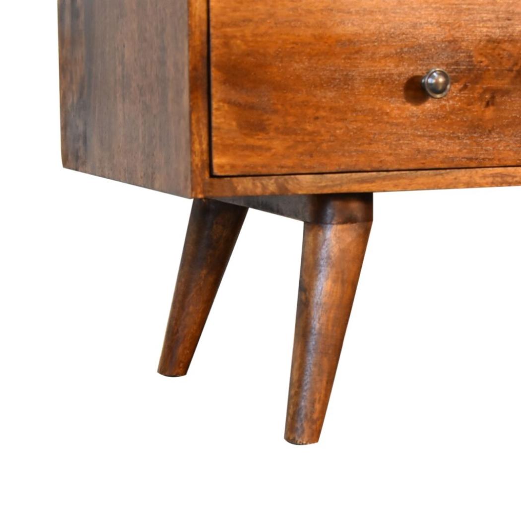Nordic 3-Drawer TV Unit | Chestnut Finish | Scandinavian Media Storage