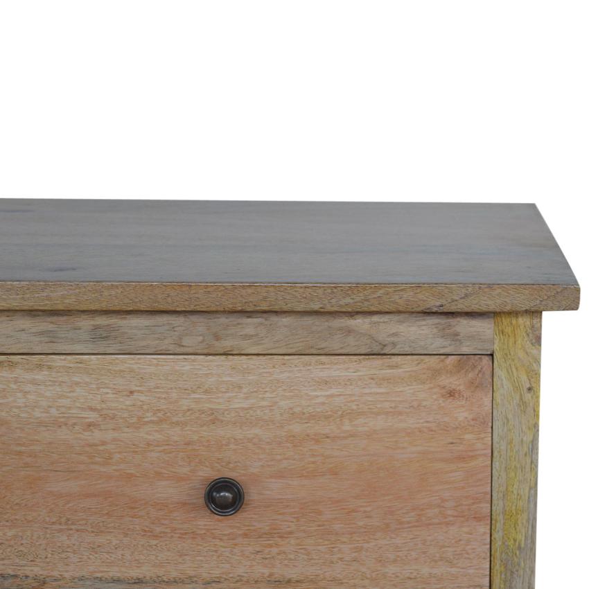 Nordic Chest of Drawers | Solid Mango Wood | Oak Finish | 8 Drawer Storage Dresser