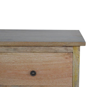 Nordic Chest of Drawers | Solid Mango Wood | Oak Finish | 8 Drawer Storage Dresser