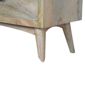 Nordic Chest of Drawers | Solid Mango Wood | Oak Finish | 8 Drawer Storage Dresser