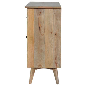 Nordic Chest of Drawers | Solid Mango Wood | Oak Finish | 8 Drawer Storage Dresser