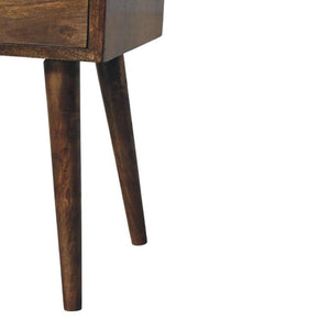 Nordic Classic Grey Bedside | 2 Drawer Solid Wood Nightstand