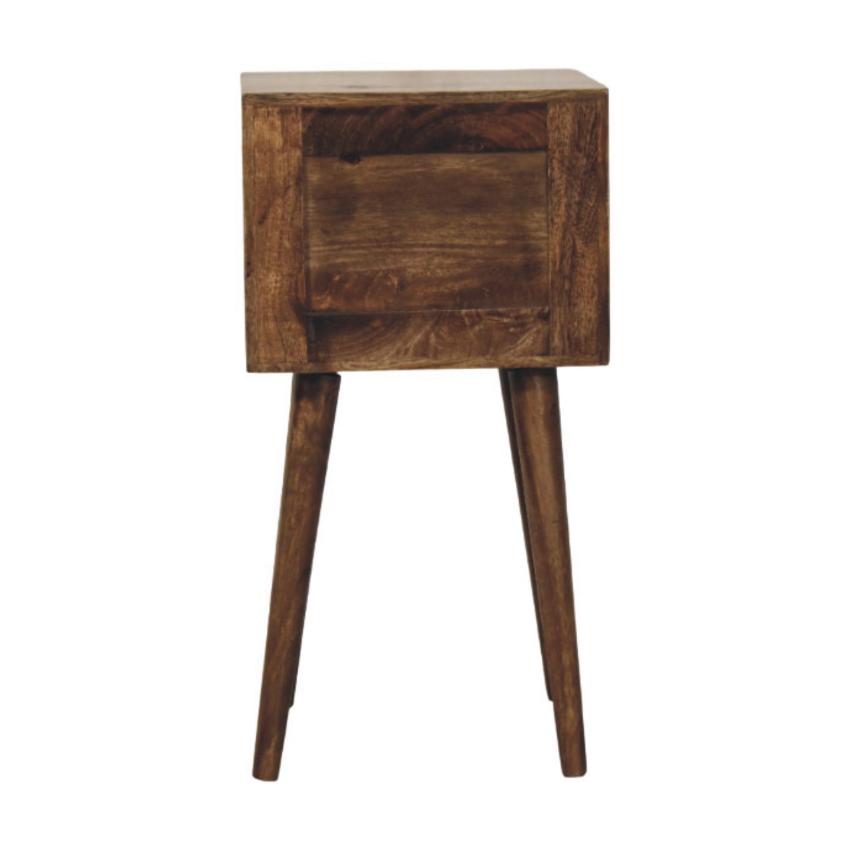 Nordic Classic Grey Bedside | 2 Drawer Solid Wood Nightstand