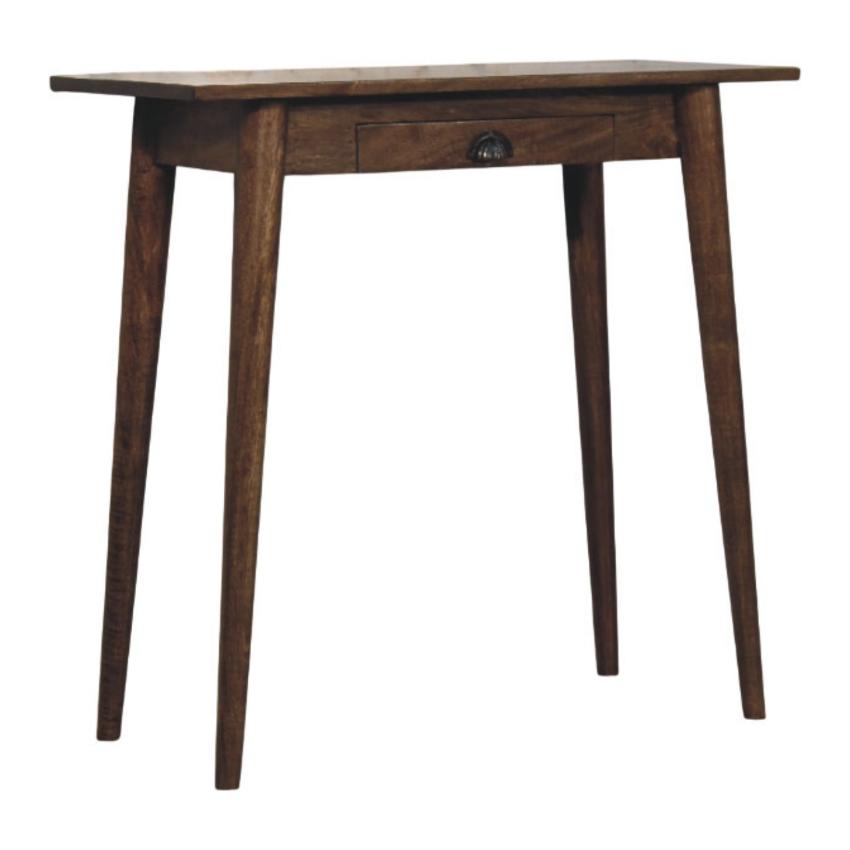 Nordic Classic Grey Writing Desk | Solid Wood Study Table