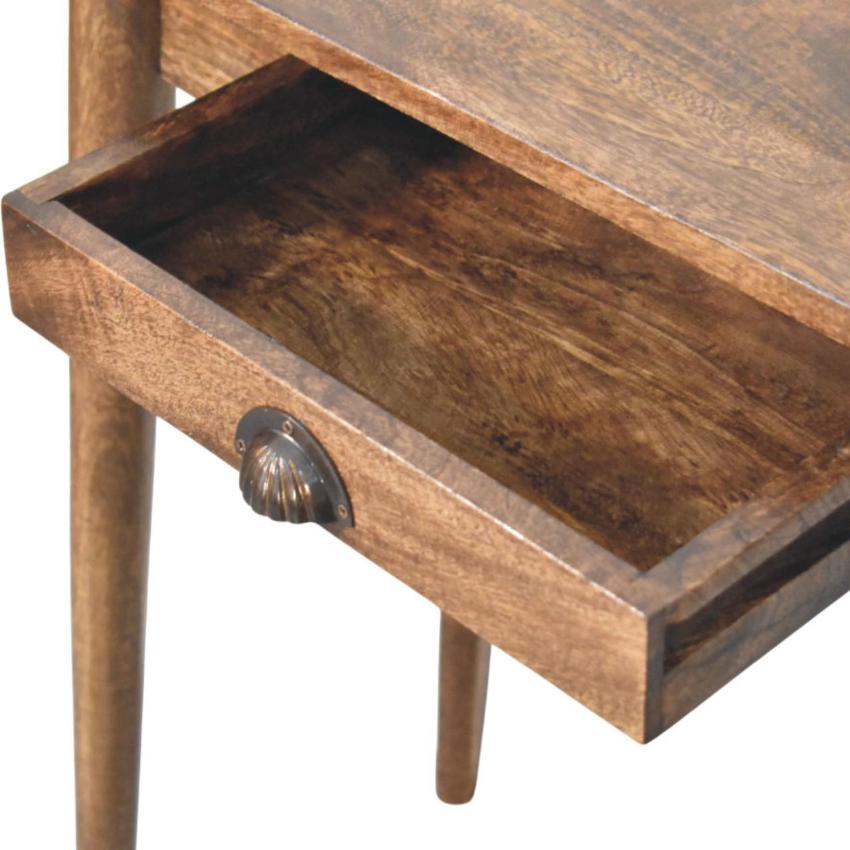 Nordic Classic Grey Writing Desk | Solid Wood Study Table