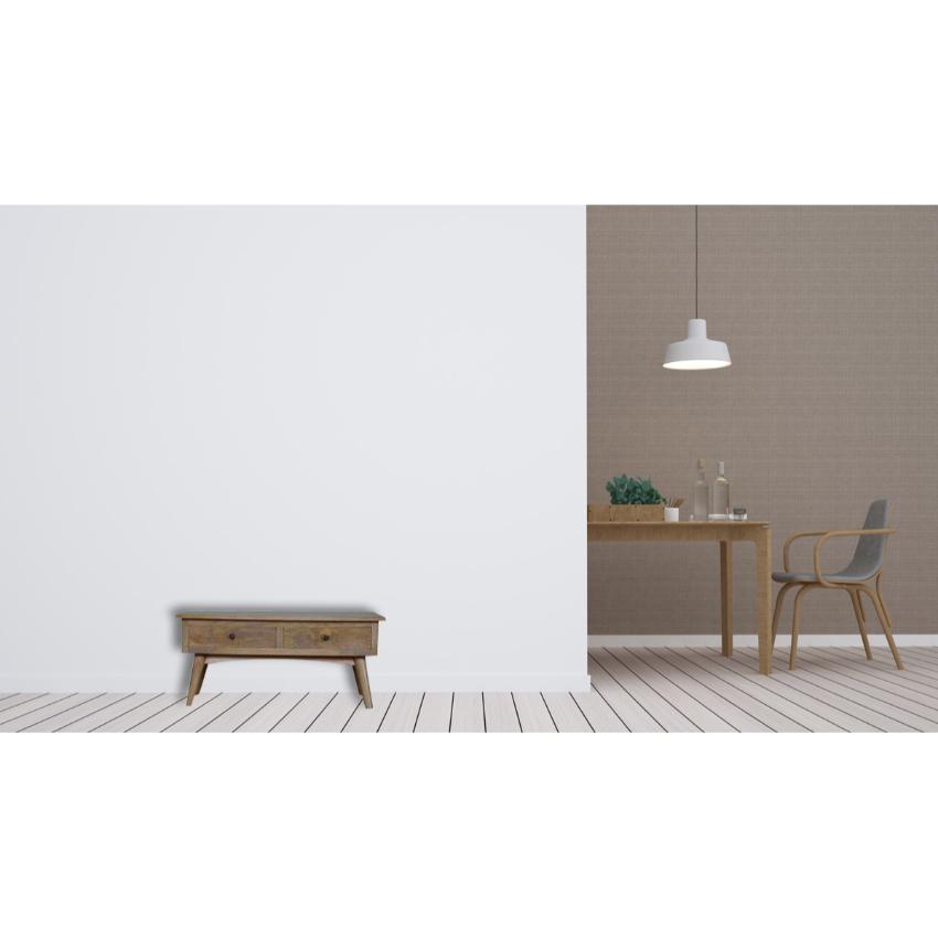 Nordic Coffee Table | Solid Mango Wood | Oak Finish | 2 Drawer Living Room Table