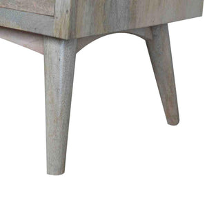 Nordic Coffee Table | Solid Mango Wood | Oak Finish | 2 Drawer Living Room Table