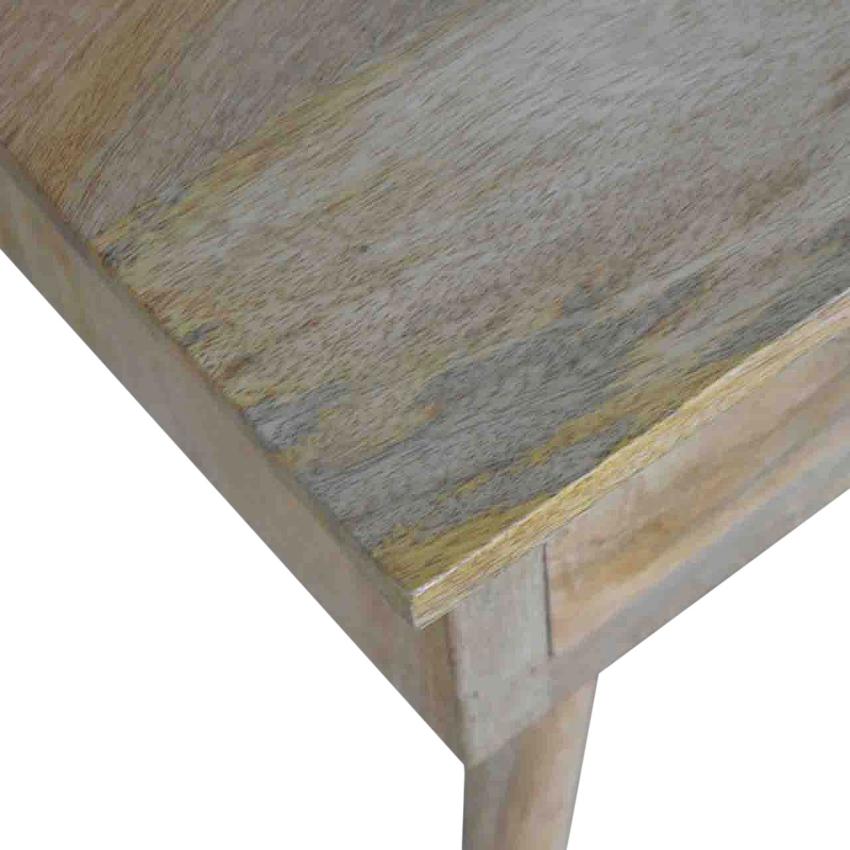 Nordic Coffee Table | Solid Mango Wood | Oak Finish | 2 Drawer Living Room Table