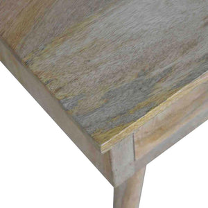 Nordic Coffee Table | Solid Mango Wood | Oak Finish | 2 Drawer Living Room Table