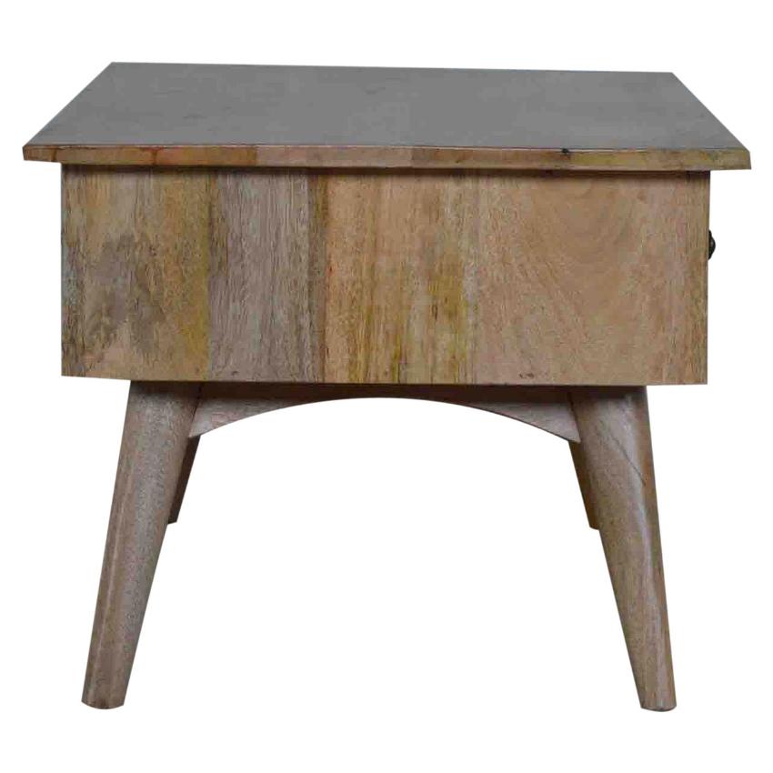 Nordic Coffee Table | Solid Mango Wood | Oak Finish | 2 Drawer Living Room Table