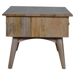 Nordic Coffee Table | Solid Mango Wood | Oak Finish | 2 Drawer Living Room Table