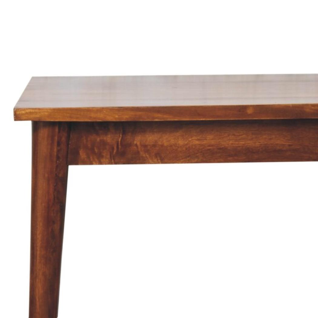 Nordic Dining Table | Chestnut Finish | Scandinavian-Inspired Design