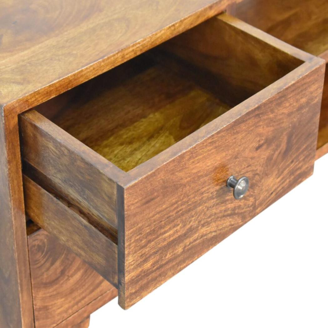 Nordic Entertainment Unit | Chestnut Finish | Scandinavian TV Storage