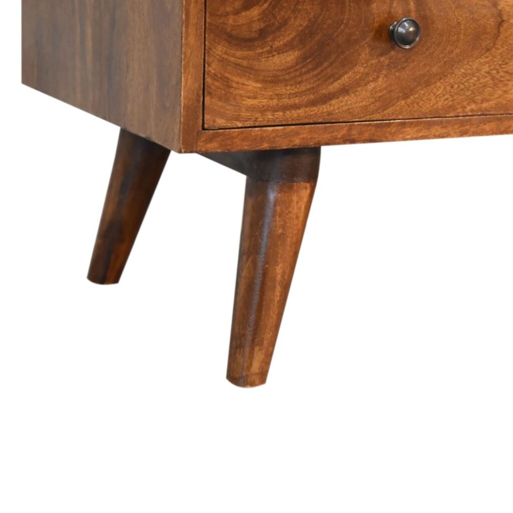 Nordic Entertainment Unit | Chestnut Finish | Scandinavian TV Storage