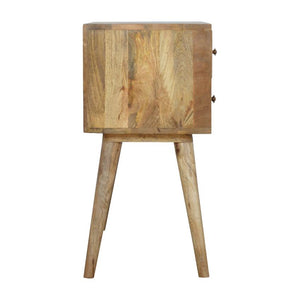 Nordic Mango Wood Console Table | 4 Drawers | Oak-Style Finish