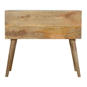 Nordic Mango Wood Console Table | 4 Drawers | Oak-Style Finish