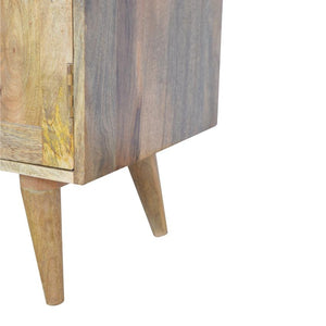 Nordic Mango Wood Wine Cabinet | 2 Doors | Internal Storage