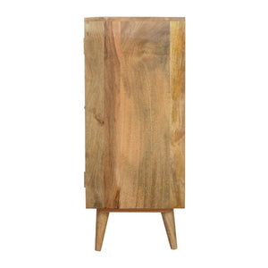 Nordic Mango Wood Wine Cabinet | 2 Doors | Internal Storage