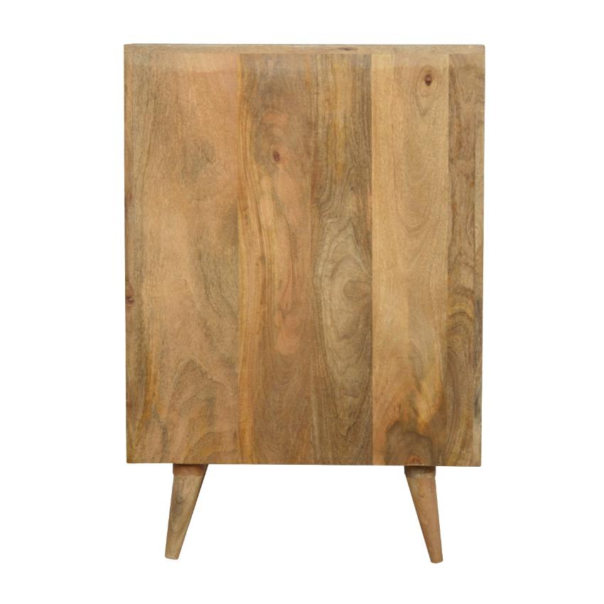 Nordic Mango Wood Wine Cabinet | 2 Doors | Internal Storage