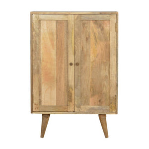 Nordic Mango Wood Wine Cabinet | 2 Doors | Internal Storage