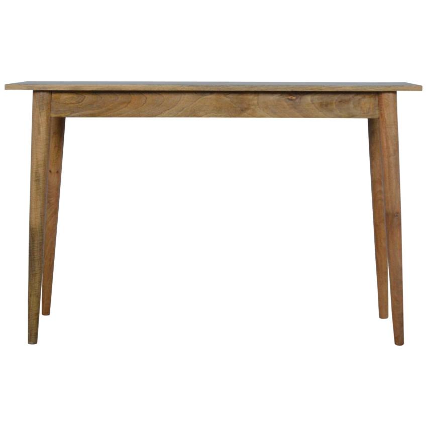 Nordic Mango Wood Writing Desk | 2 Drawers | Shell Handles
