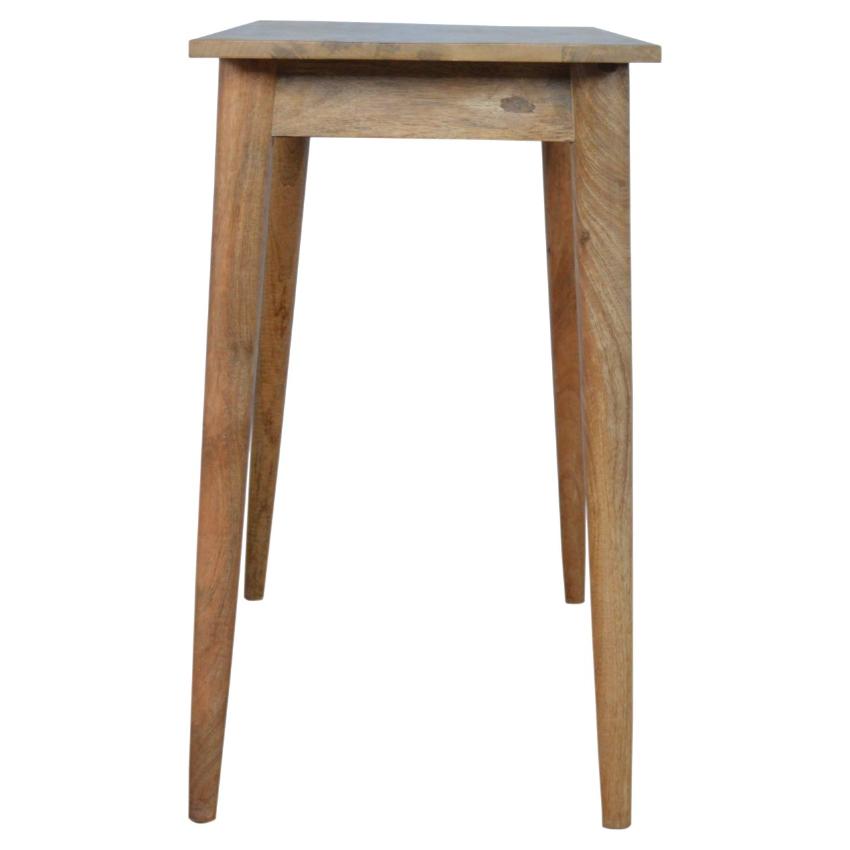 Nordic Mango Wood Writing Desk | 2 Drawers | Shell Handles