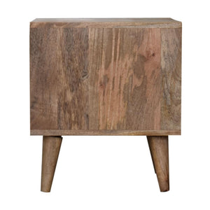 Nordic Nook Pet Bed | Solid Mango Wood | Oak Finish | Black Tweed Cushion