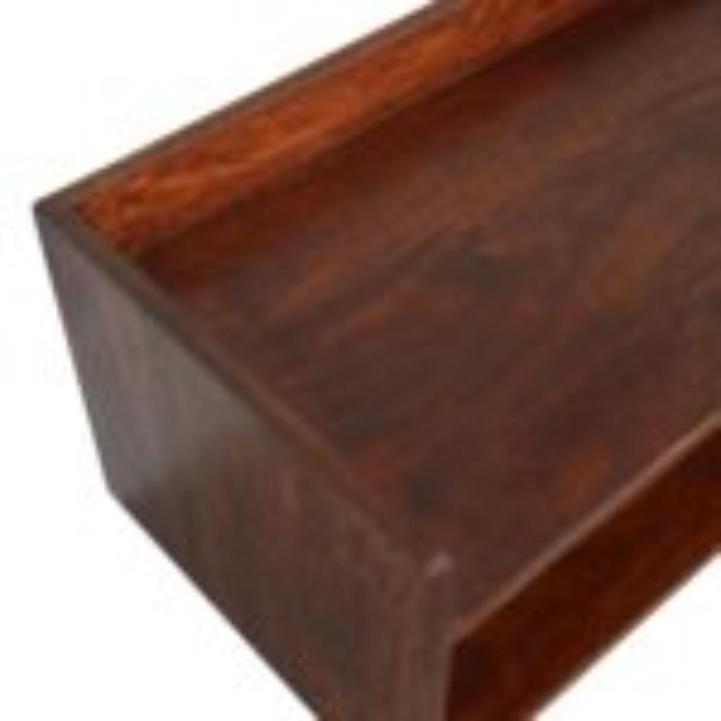 Nordic Storage Bench | Solid Mango Wood | Cherry Finish | Hallway and Bedroom Seating
