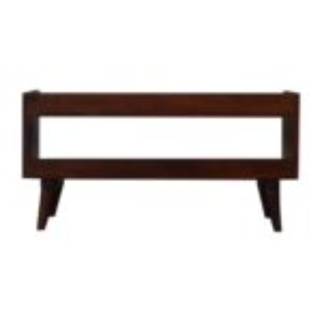 Nordic Storage Bench | Solid Mango Wood | Cherry Finish | Hallway and Bedroom Seating