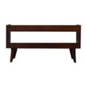 Nordic Storage Bench | Solid Mango Wood | Cherry Finish | Hallway and Bedroom Seating